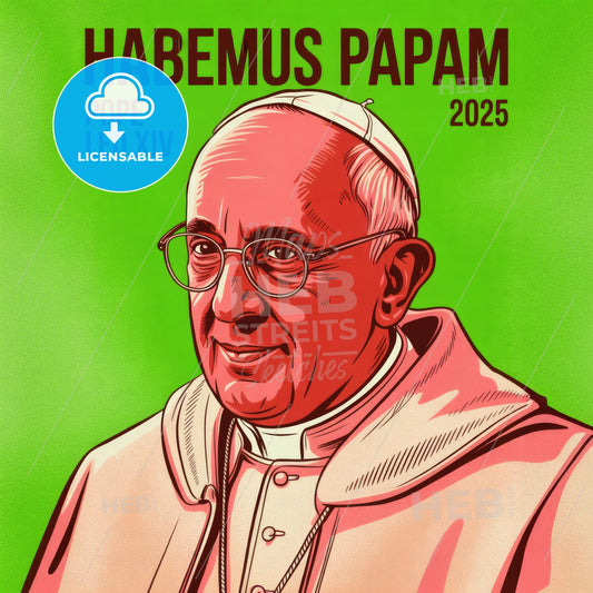 Colorful Portrait of Pope Leo XIV: Celebrating a New Era in 2025, Habemus Papam!
