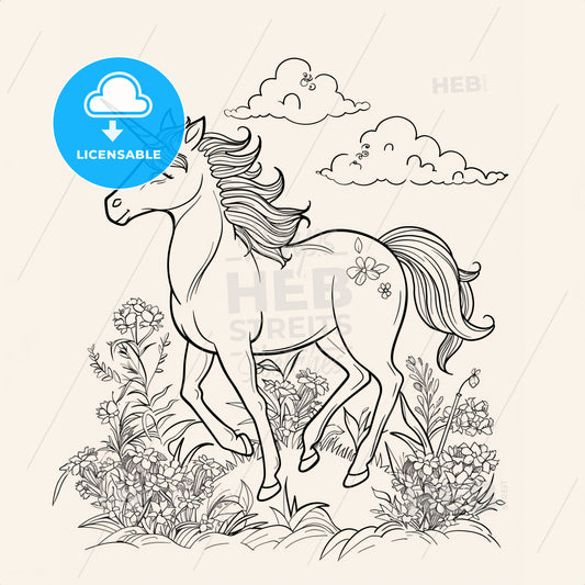 Coloring Pages Unicorn By Drhymer On Patreon - A Drawing Of A Unicorn