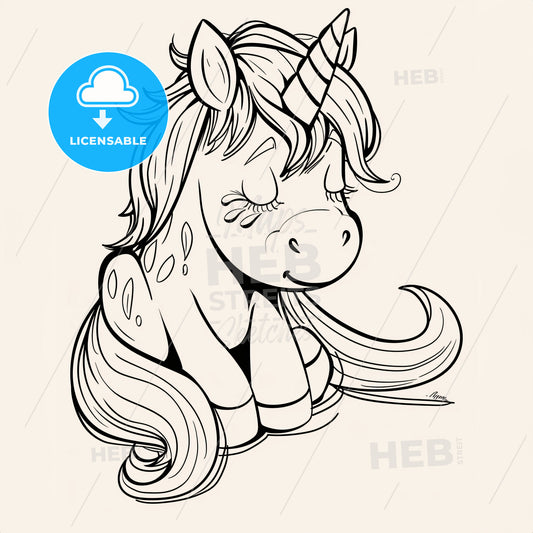 Coloring Pages Unicorn By Drhymer On Patreon - A Drawing Of A Unicorn