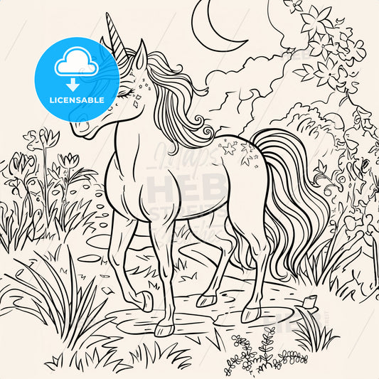 Coloring Pages Unicorn By Drhymer On Patreon - A Coloring Page Of A Unicorn