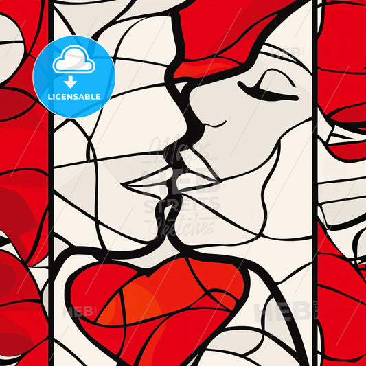 A Close Up Of A Stained Glass