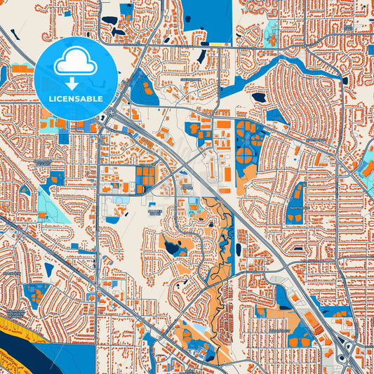 Colorful Coon Rapids Street Map with Labels and Buildings