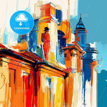 Vibrant Cordoba, Argentina - A Painting Of A Woman On A Building