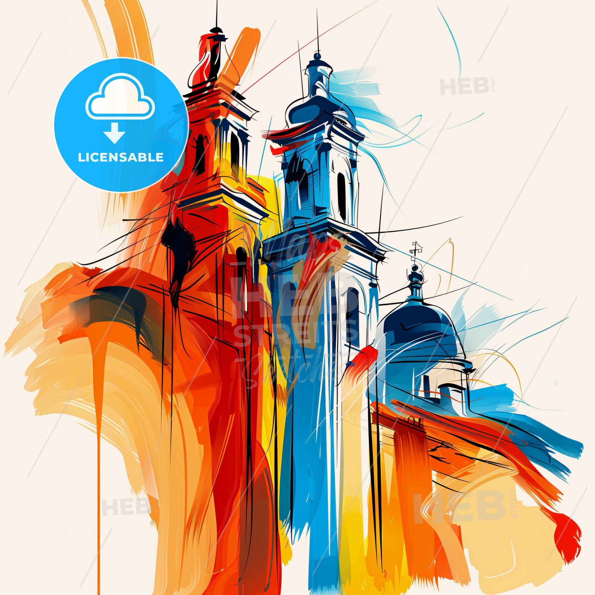 Vibrant Cordoba, Argentina - A Colorful Painting Of A Building