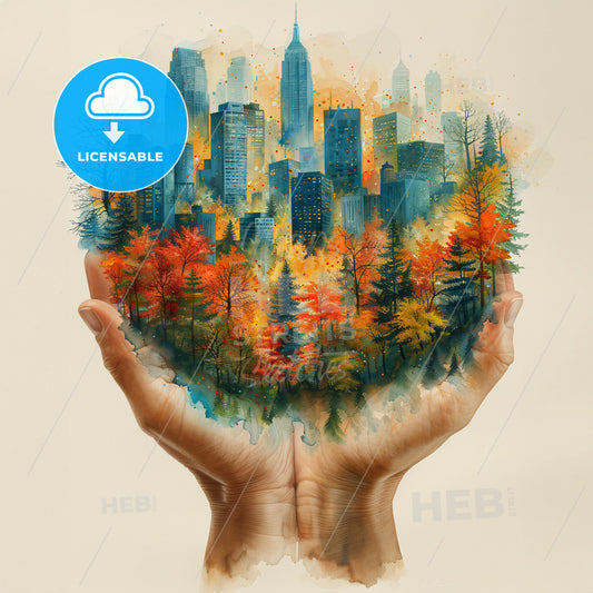 Corporate Citizenship: A World of Responsibility - A hand holding a city