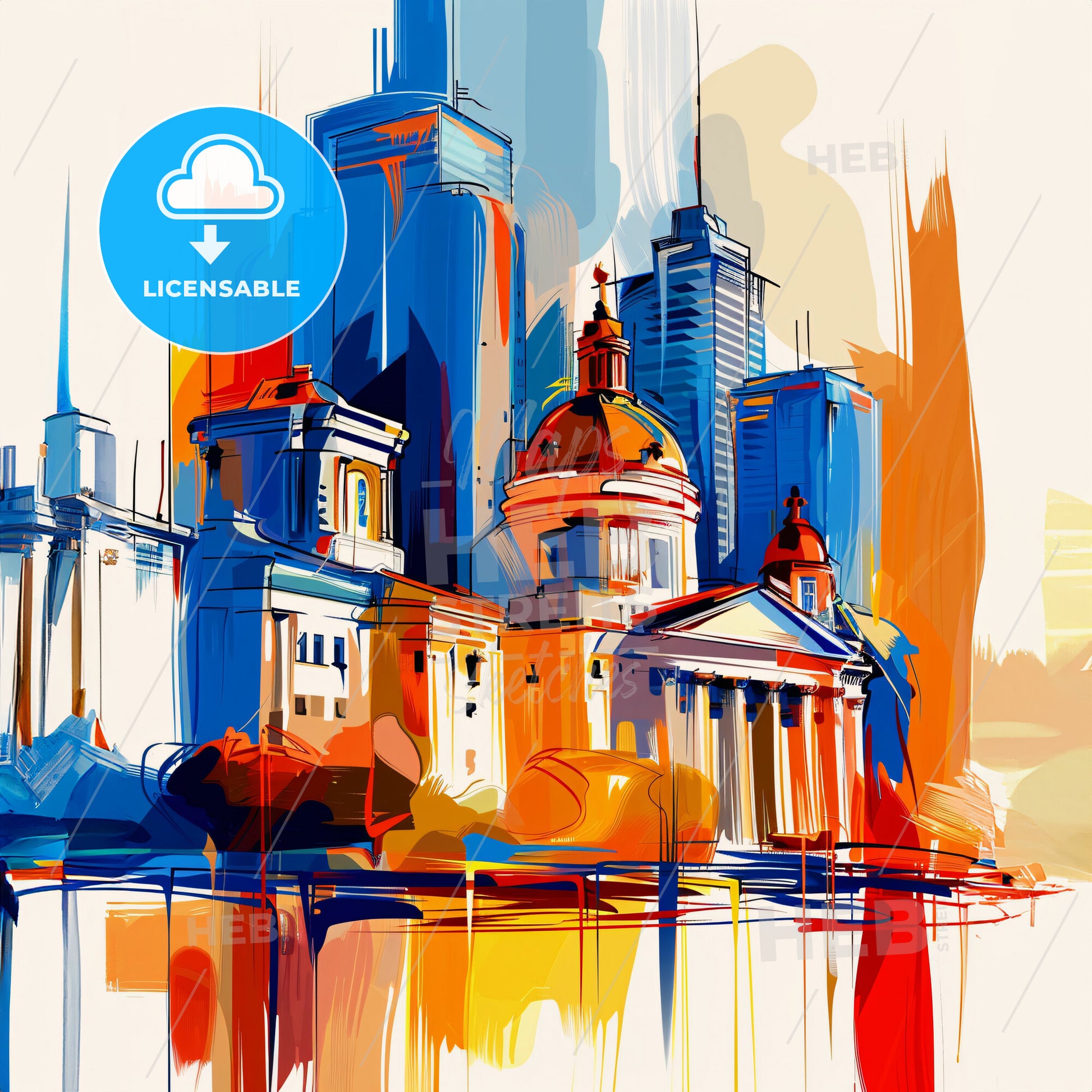 Vibrant Corrientes, Argentina - A Colorful Painting Of A Building