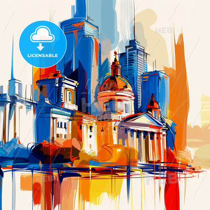 Vibrant Corrientes, Argentina - A Colorful Painting Of A Building