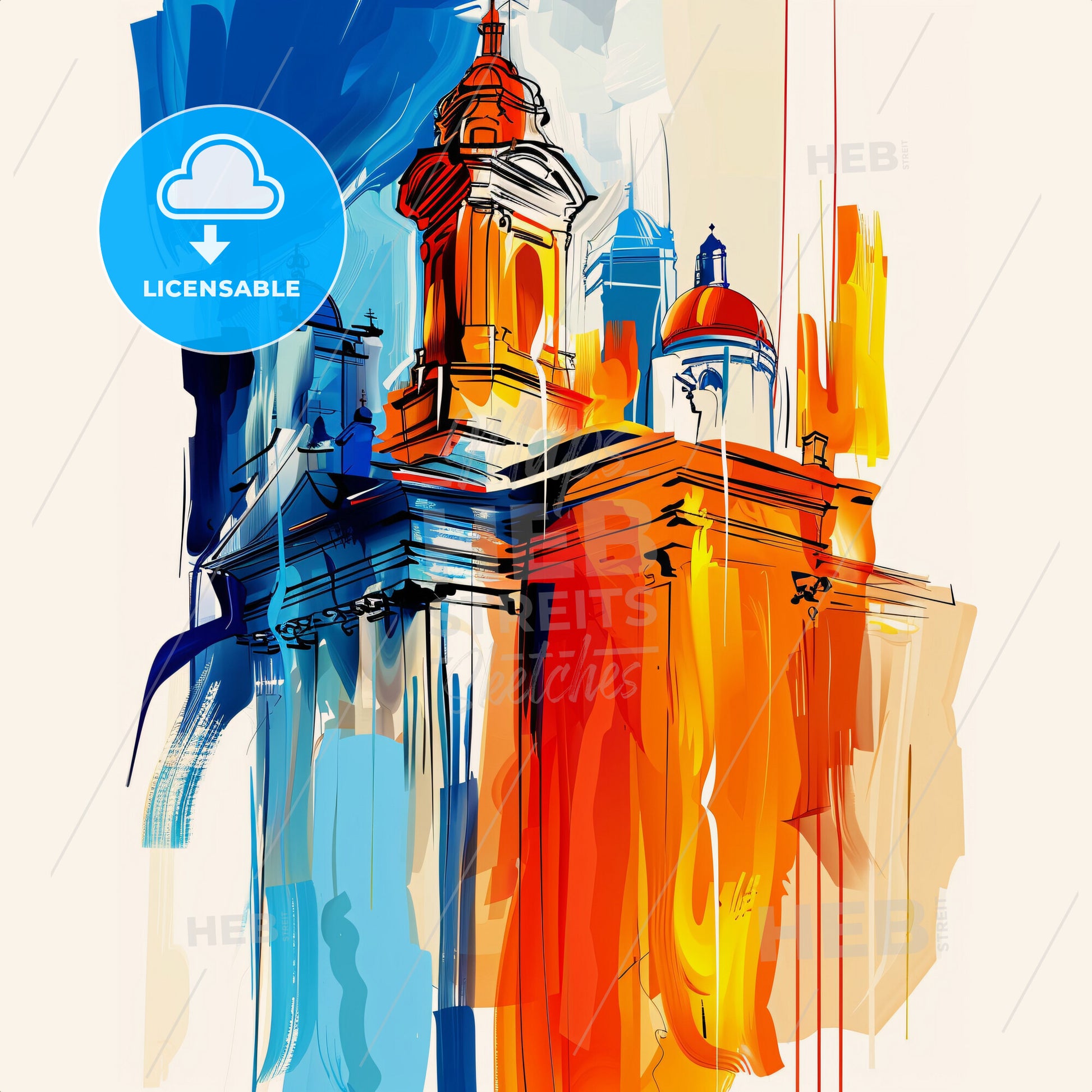 Vibrant Corrientes, Argentina - A Painting Of A Building