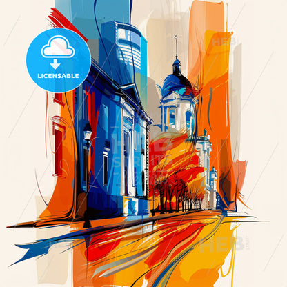 Vibrant Corrientes, Argentina - A Colorful Painting Of Buildings