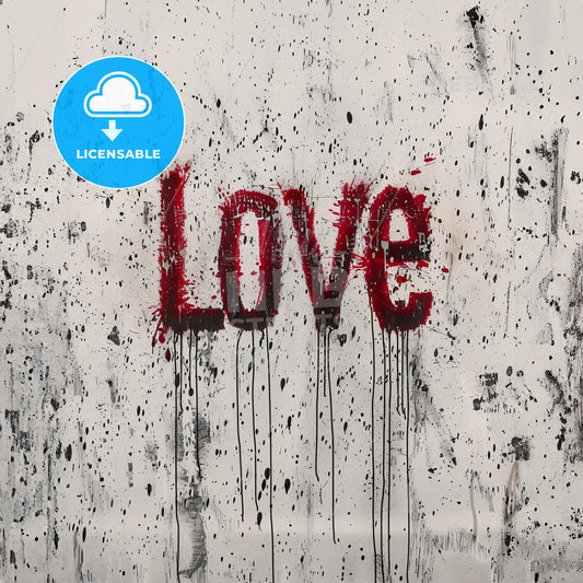 A Red Text On A White Surface