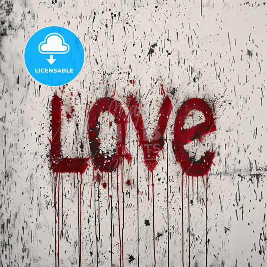 A Red Paint On A White Surface