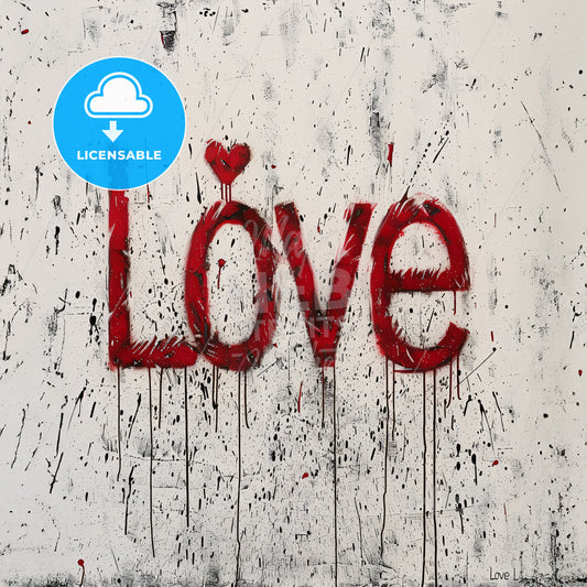 A Red Paint On A White Surface