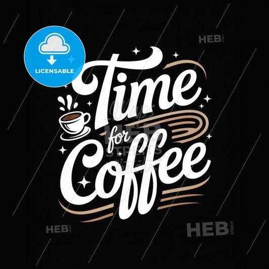 Creative Coffee-Themed Typography Design Celebrating the Joy of Coffee Moments