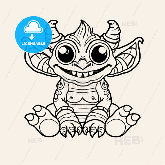 Cute Goblin - A Cartoon Of A Monster