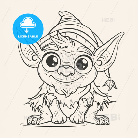 Cute Goblin - A Cartoon Of A Troll
