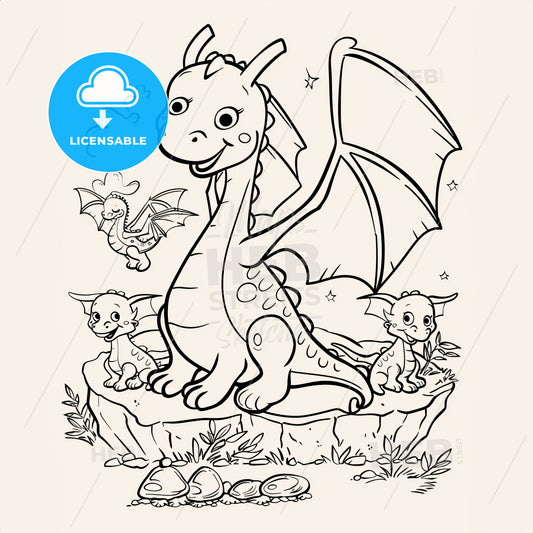 Cute Mythical Dreagons Scenery - A Cartoon Of A Dragon