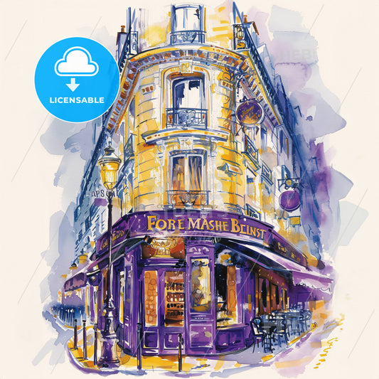 A Painting Of A Building