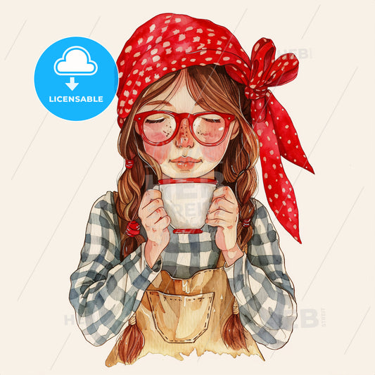 A Girl Holding A Mug