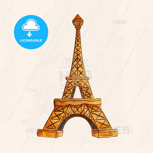 A Cartoon Of Eiffel Tower