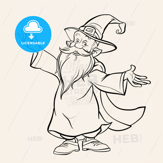 Cute Wizard - A Cartoon Of A Wizard