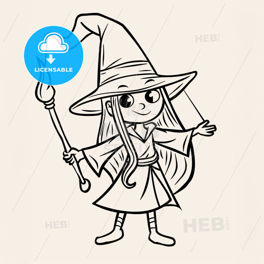 Cute Wizard - A Cartoon Of A Person