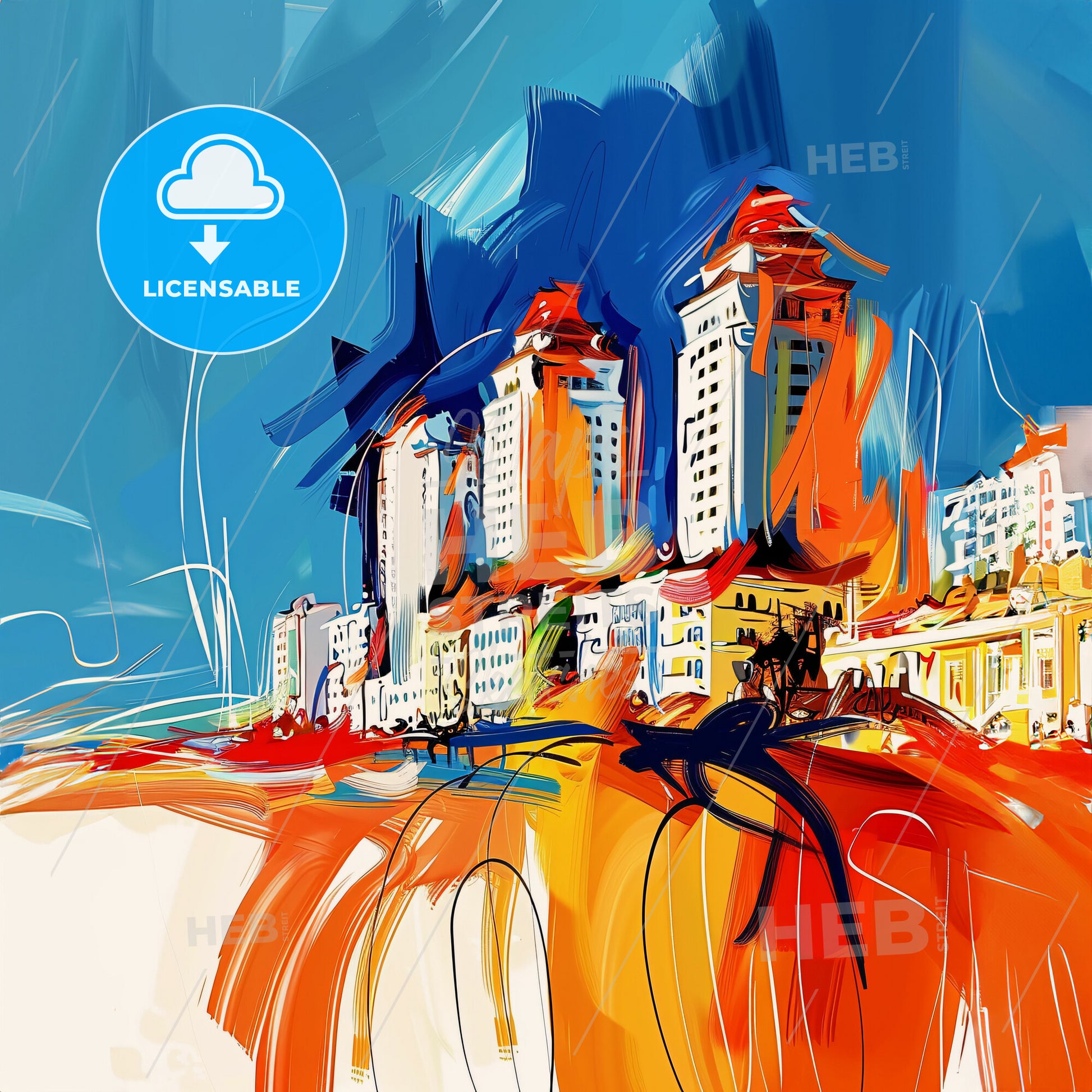 Vibrant Da Nang, Vietnam - A Painting Of A City