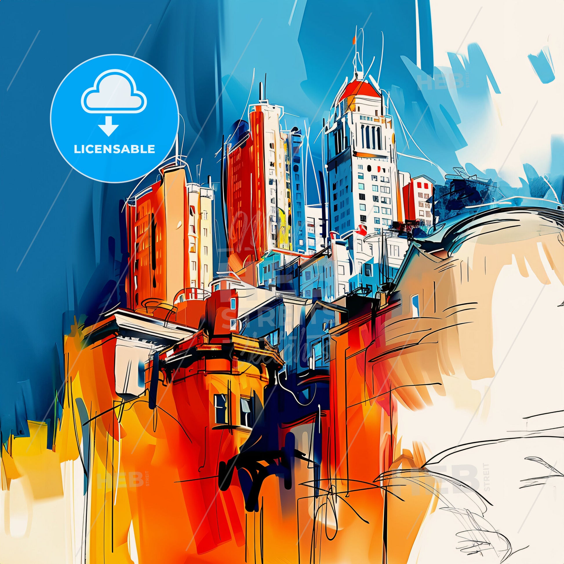 Vibrant Daly City, California - A Painting Of A City