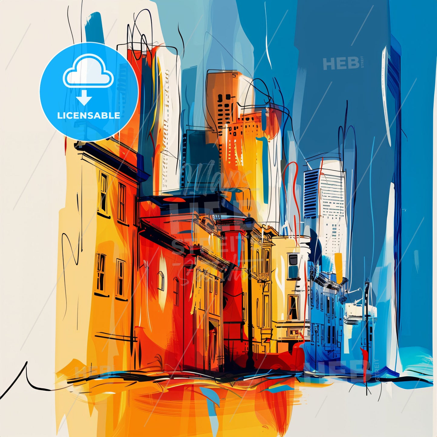 Vibrant Daly City, California - A Colorful Cityscape With Buildings