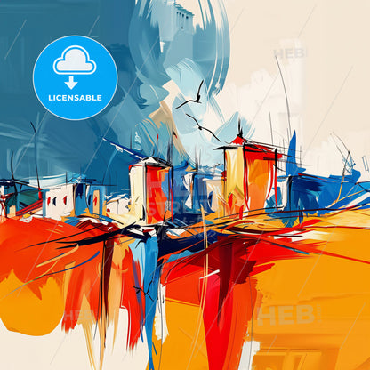 Vibrant Deir Ez-Zor, Syria - A Painting Of A City