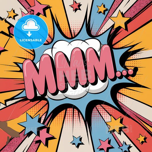 Delightful MMM... Pop Art Burst: A Retro Comic Explosion