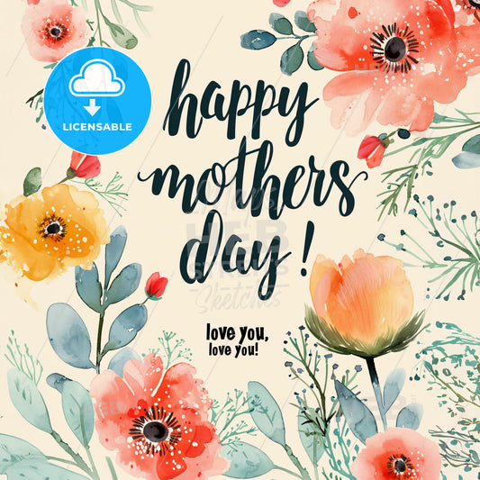 Design A Mothers Day Gift Card - A Card With Flowers And Text