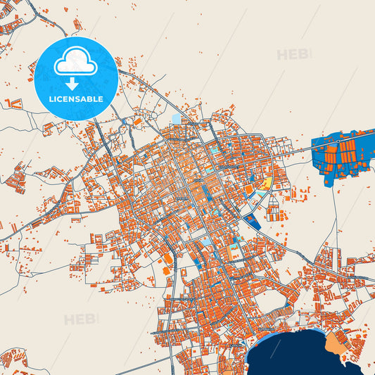 Colorful Didim Street Map with Labels and Buildings