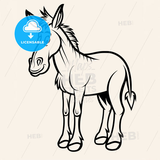 Donkey - A Cartoon Of A Donkey