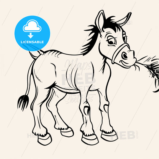 Donkey - A Cartoon Of A Donkey