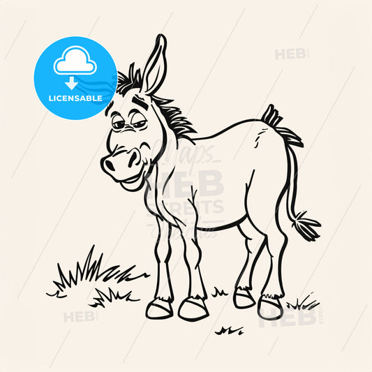 Donkey - A Cartoon Of A Donkey