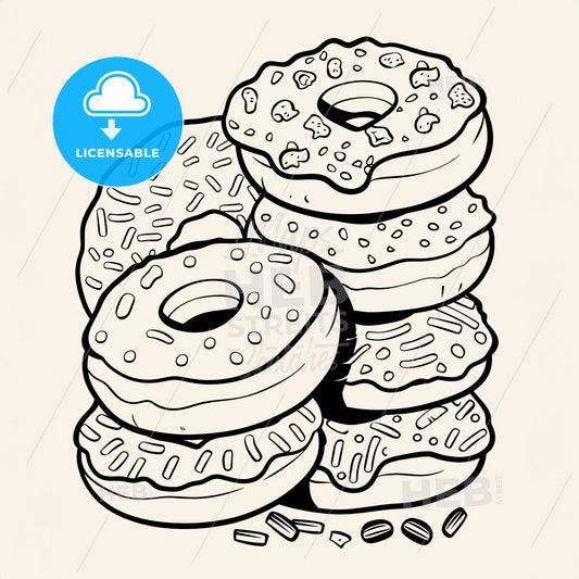 Doughnuts - A Stack Of Donuts With Sprinkles