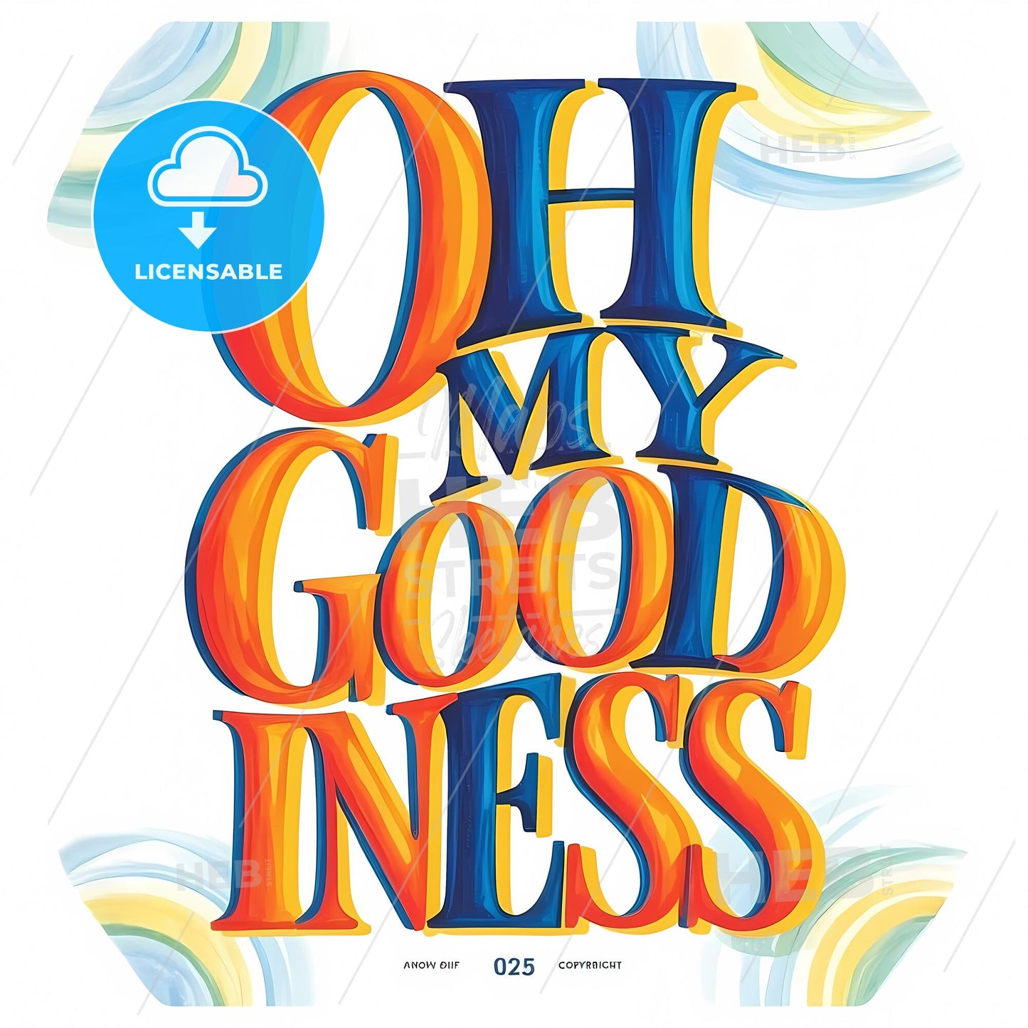 Dynamic Overlap: Bold Typography in Navy and Orange Delight