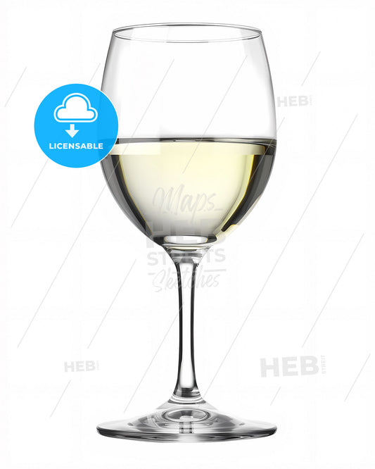 Painting, Wine Glass, White Background, Contemporary Art, Glass Of Wine