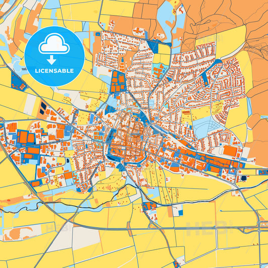 Colorful Einbeck Street Map with Labels and Buildings