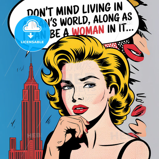 Empowered Elegance: Femme Fatale in a Vintage Cityscape