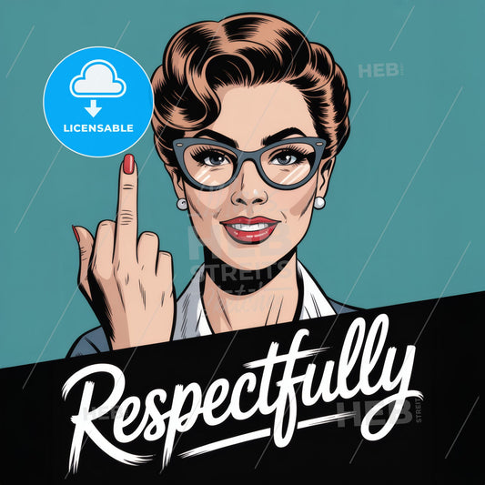 Empowered Woman Expressing Attitude with a Bold Gesture and Confident Smile Against a Vibrant Background.