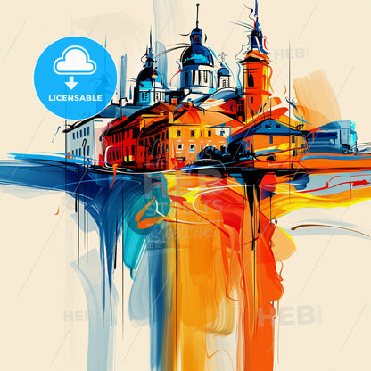 Vibrant Fargo, North Dakota - A Painting Of A City