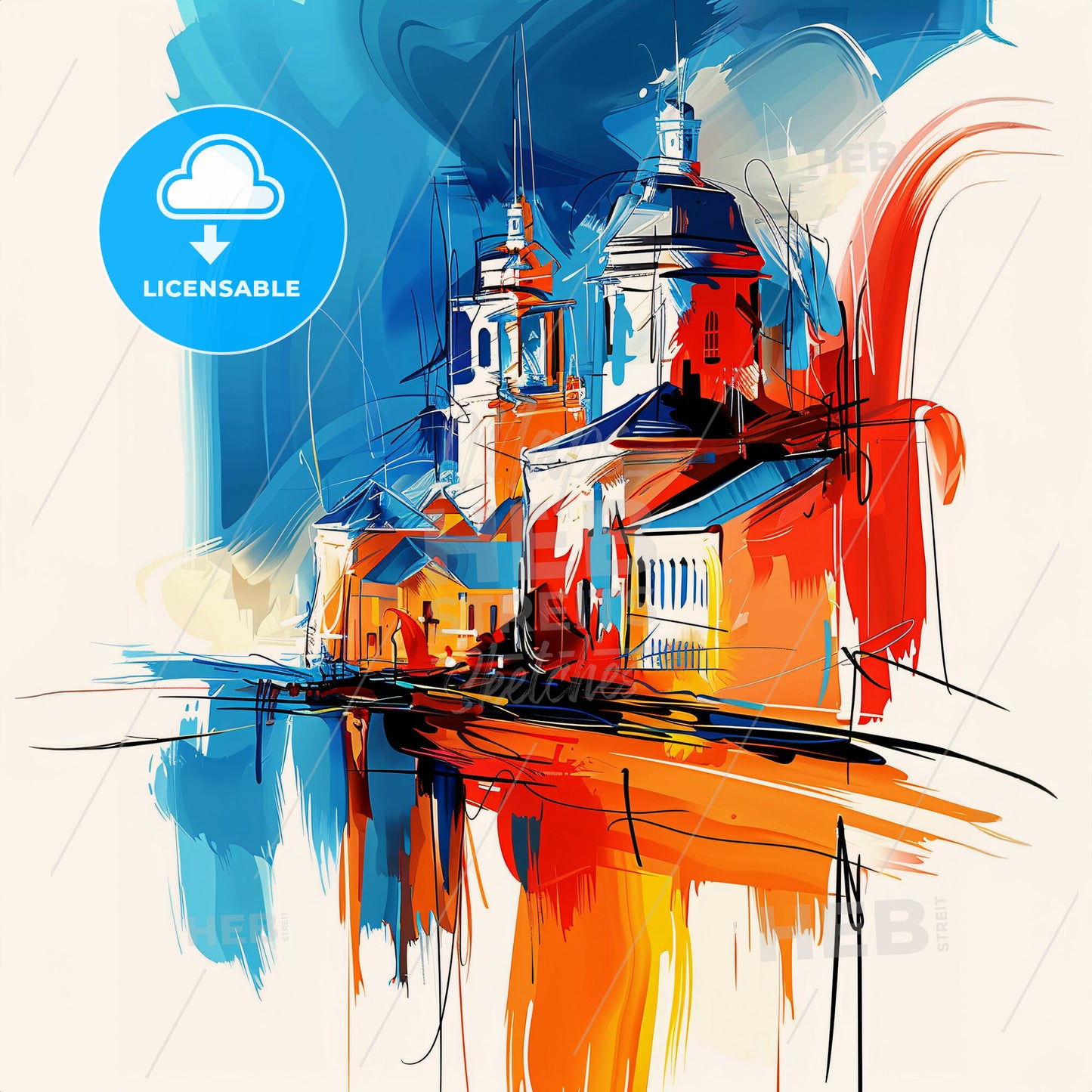 Vibrant Fargo, North Dakota - A Painting Of A Building