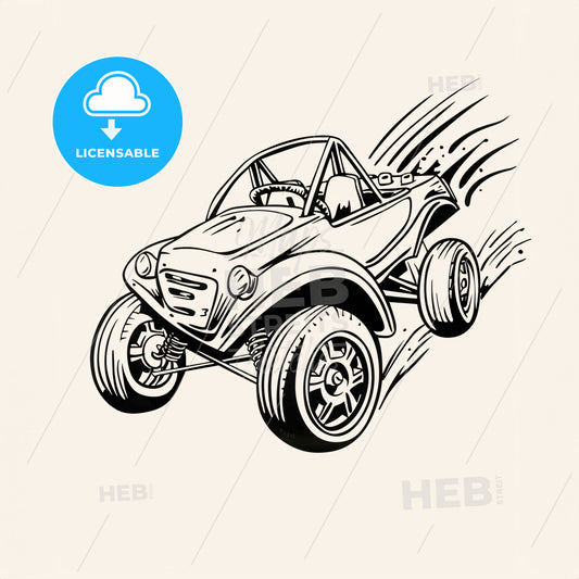 Fast Dune Buggy - A Cartoon Of A Car