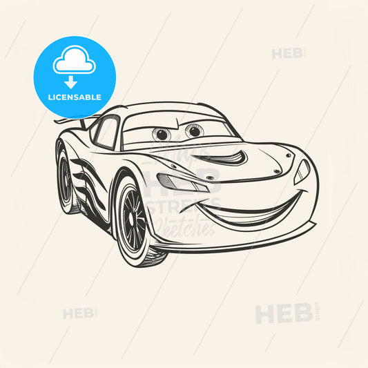 Fastcar - A Cartoon Car With A Face