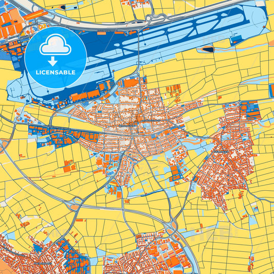 Colorful Filderstadt Street Map with Labels and Buildings
