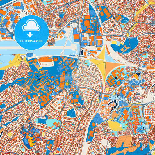 Colorful Filton Street Map with Labels and Buildings