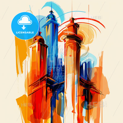 Vibrant Floridablanca, Colombia - A Painting Of A Building