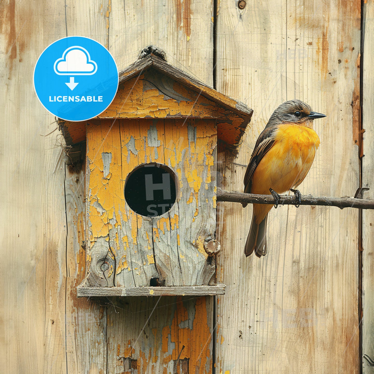 Fluttering Feathers: A Peek into the Birdhouse - A bird on a branch