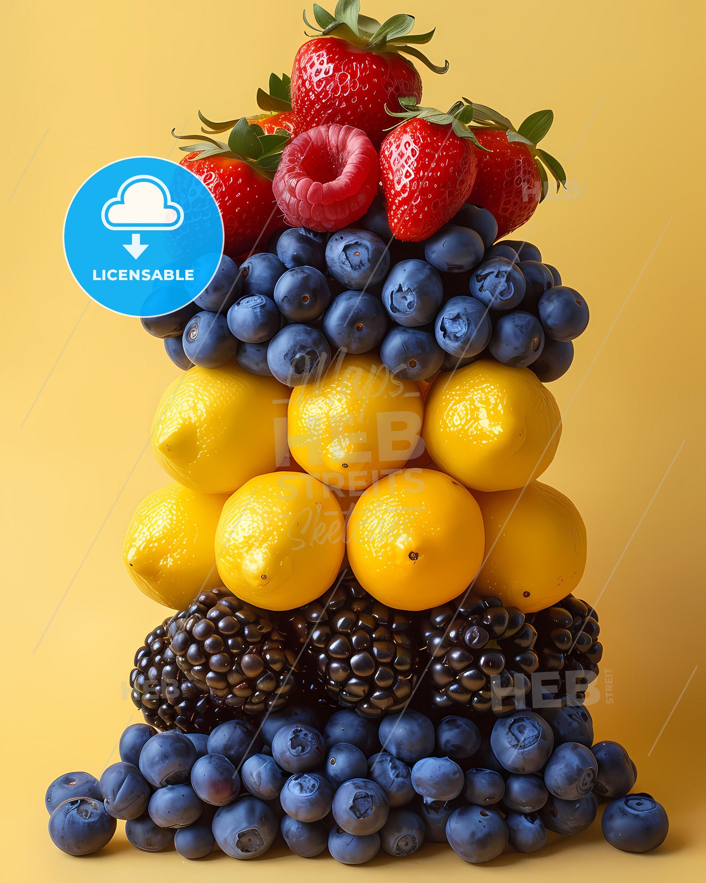 Vibrant Painting: Artistic Still Life of Fruity Delight